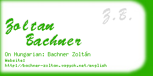 zoltan bachner business card
